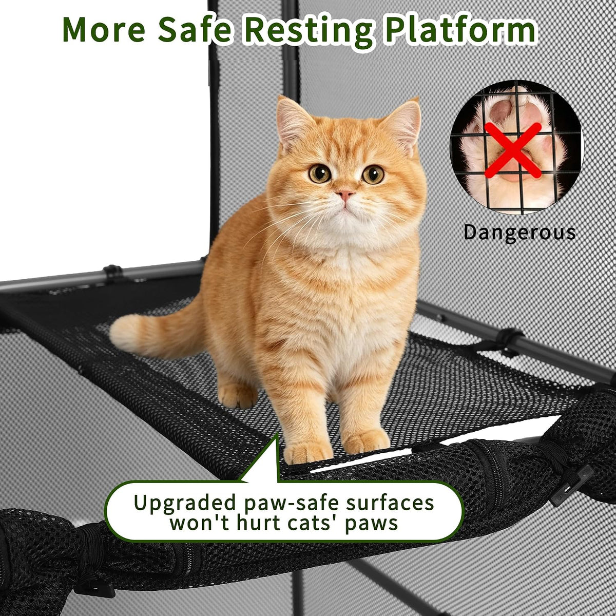 catio outdoor cat enclosure, 55" h large cat, side view
