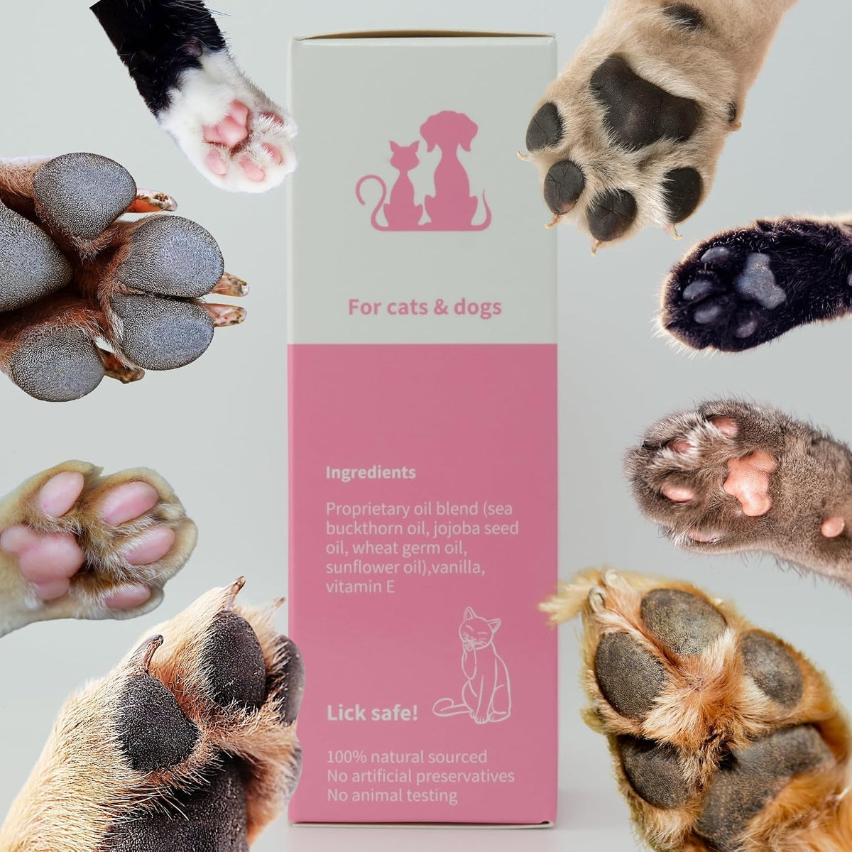 toe bean oil paw & nail care for shown in use