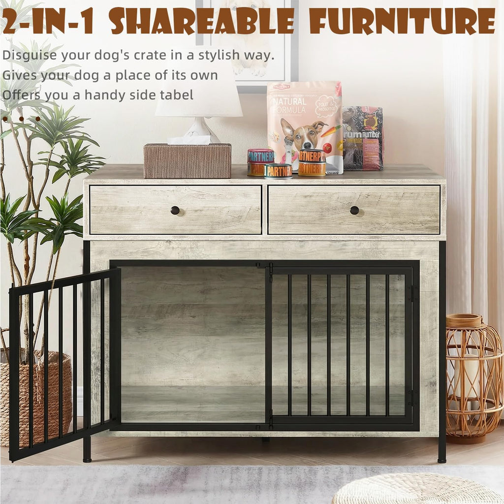 lemberi 44 inch large dog crate furniture with, package contents