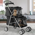 dog stroller 4 wheels cat strollers double layer, main product view