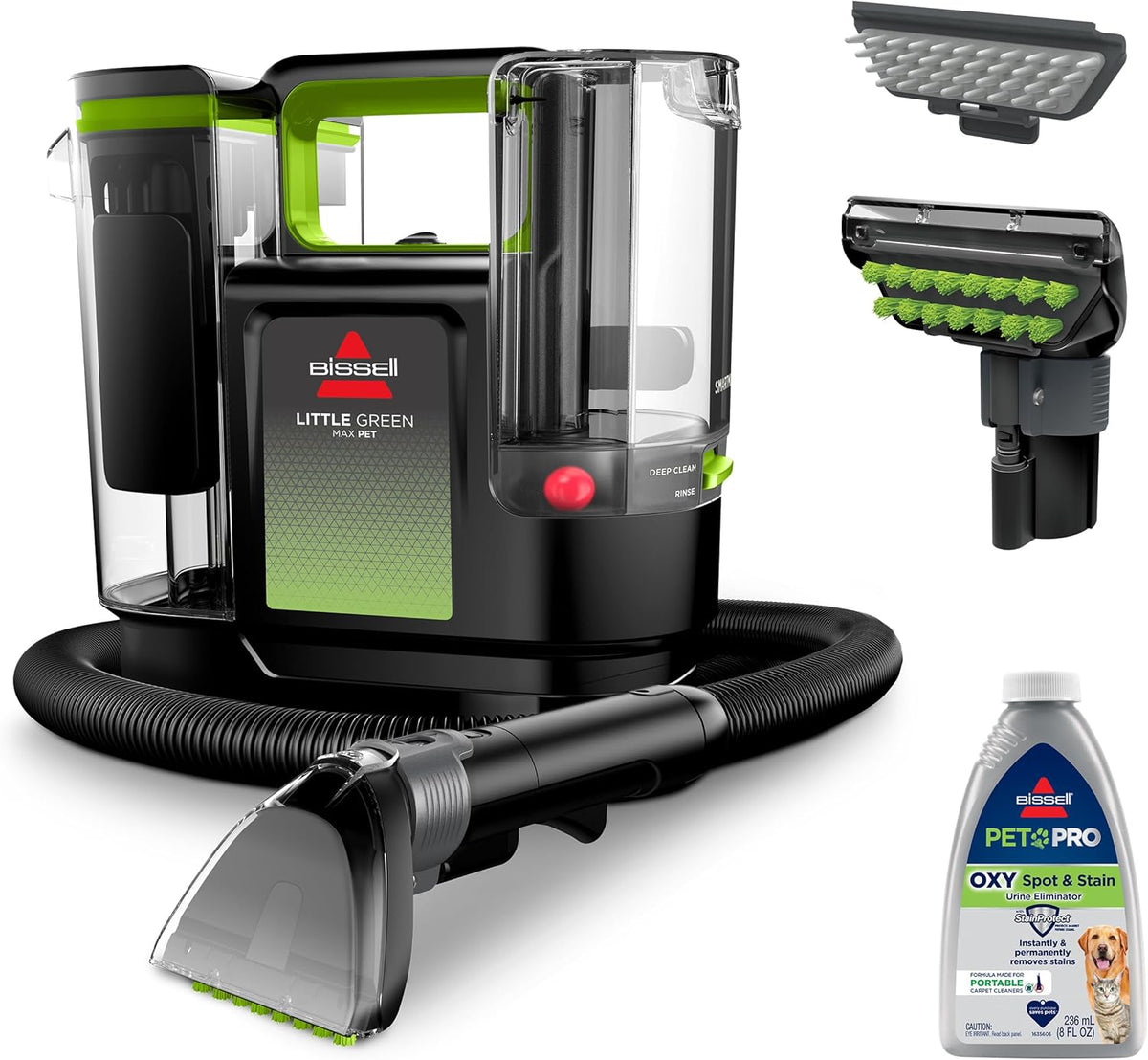 bissell little green max pet smartmix carpet cleaner, main product view