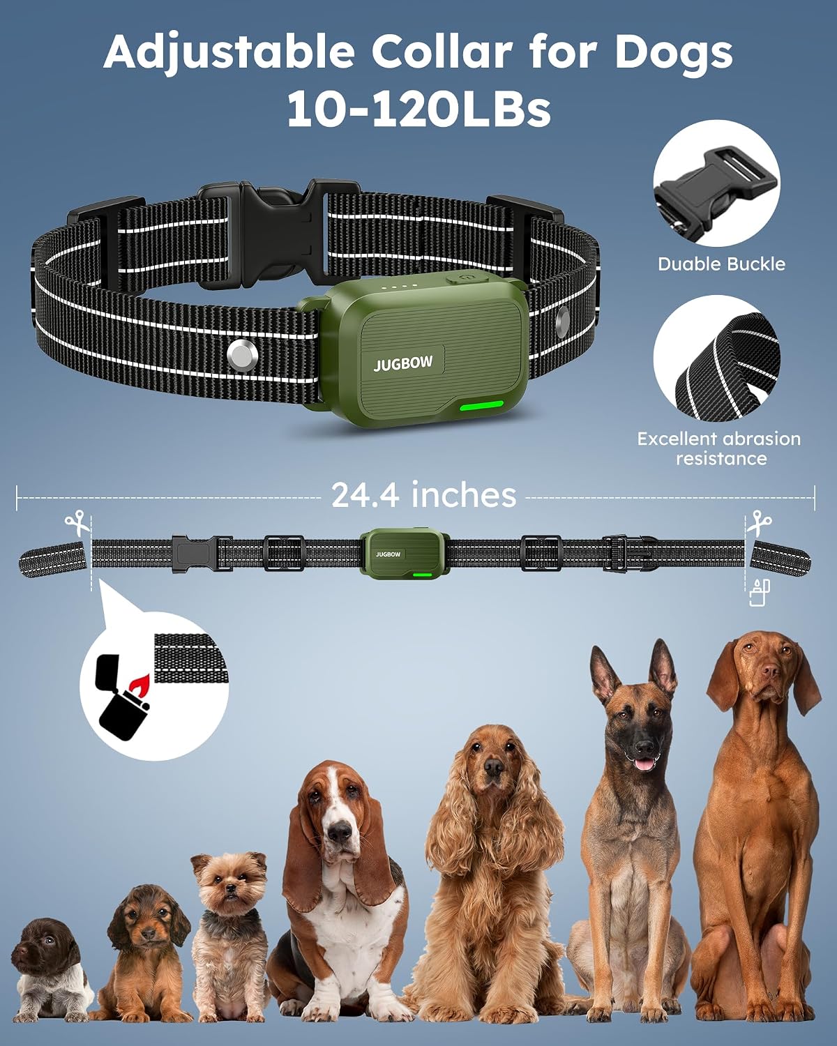 shock collar for 2 dogs with remote, 4200ft showing dimensions