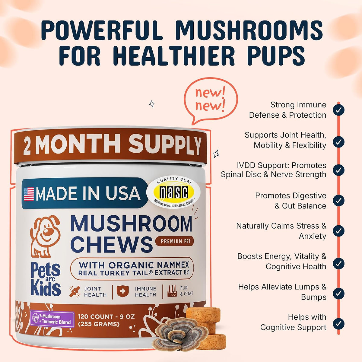 pets are kids turkey tail mushroom for dogs shown in use