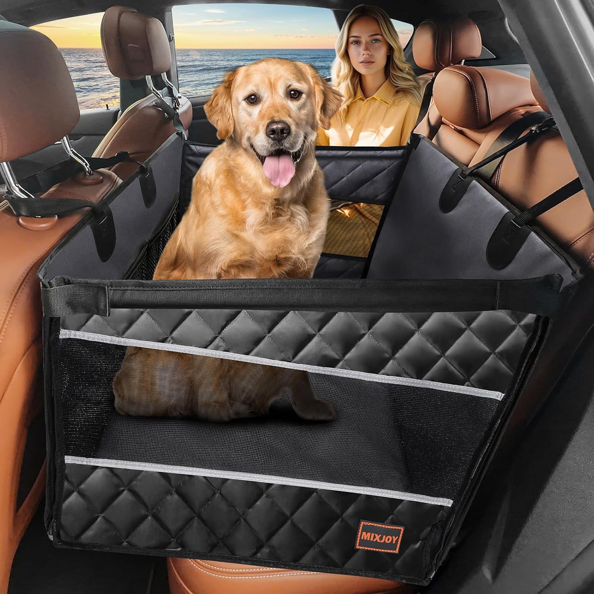 mixjoy dog car seat for large medium dogs, main product view