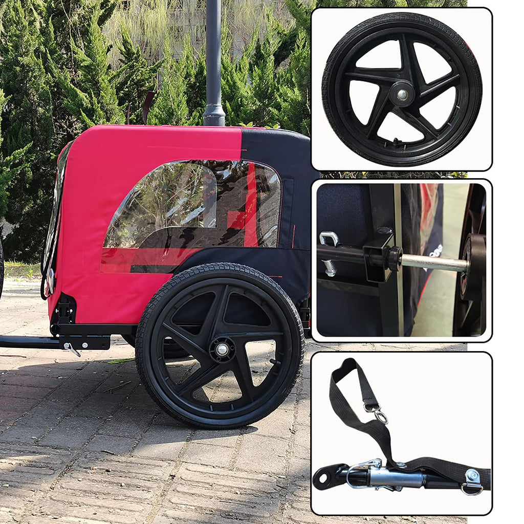 bicycle trailer for pets, bike pet trailer for, side view