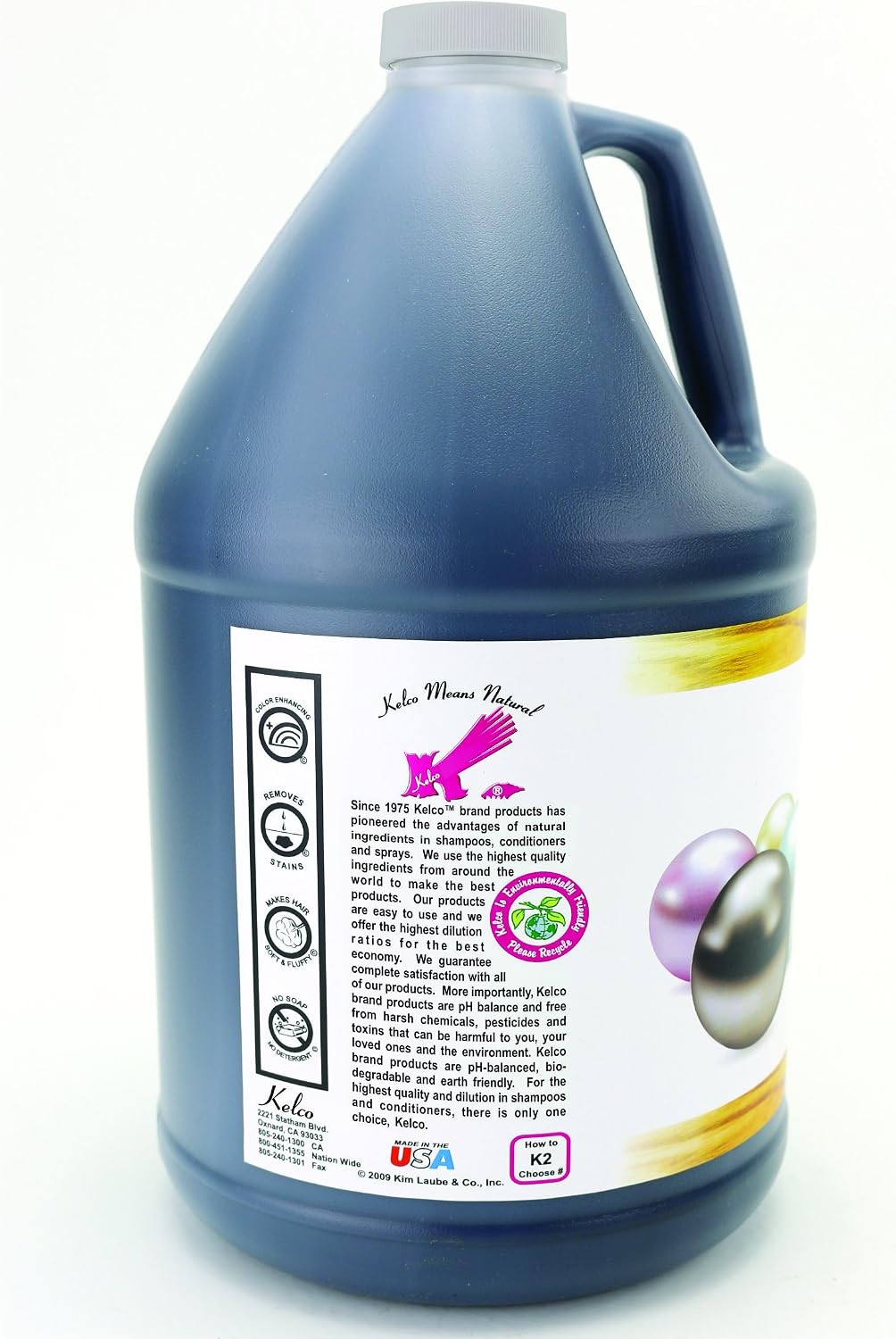 kelco 50:1 black star shampoo gallon, close-up detail