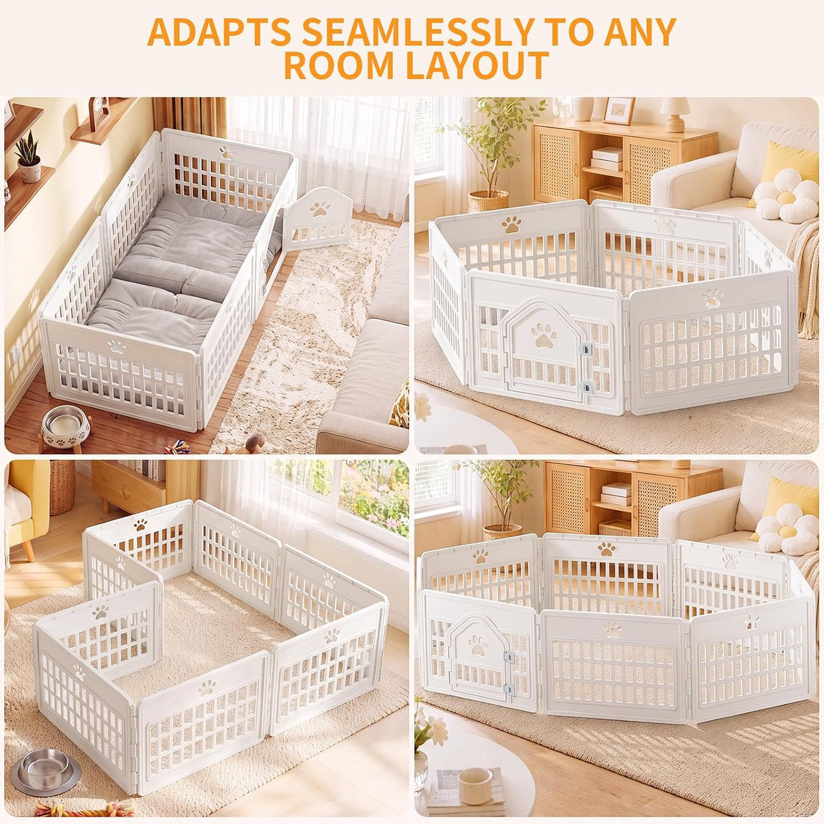 dog playpen 8 panel, puppy playpen for small, close-up detail