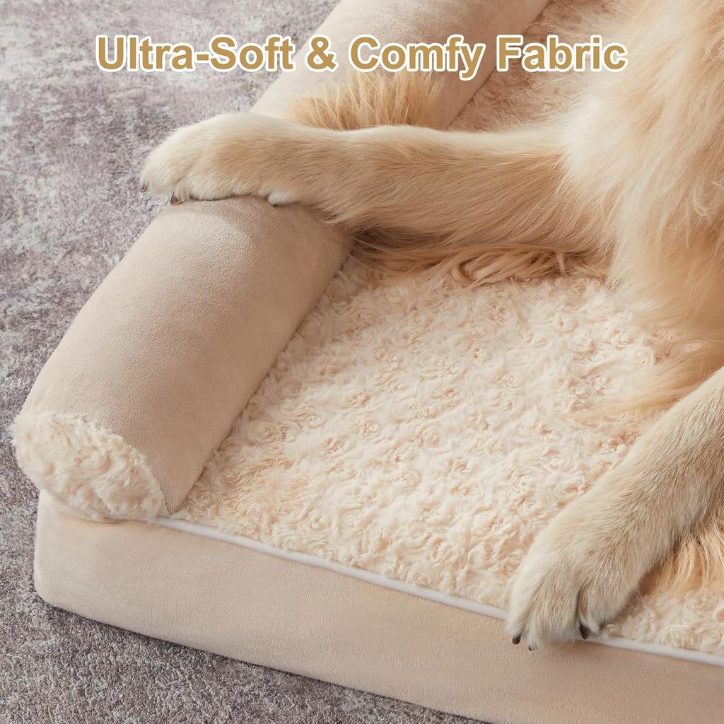 bfpethome orthopedic washable large dog bed for senior showing dimensions
