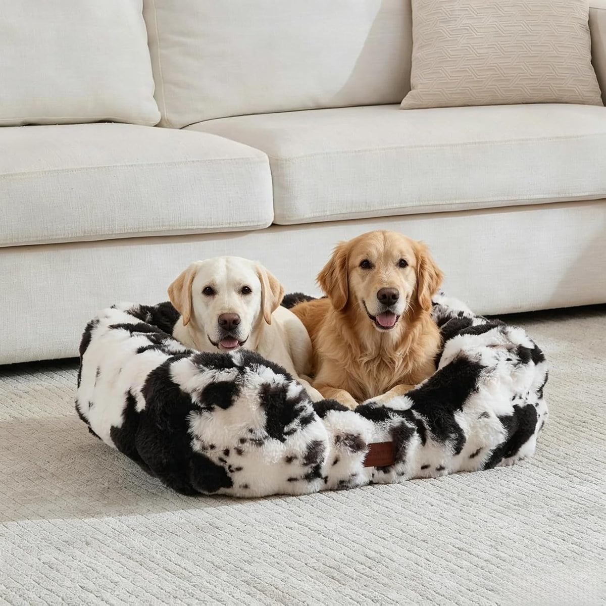 washable orthopedic dog bed,rectangle fleece & luxury pet, main product view
