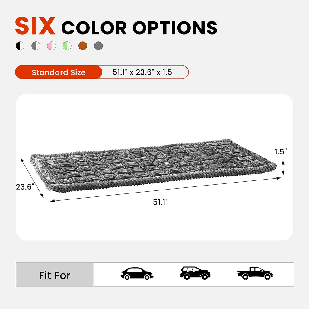 hipetpy backseat dog bed mat for car, non-slip showing dimensions