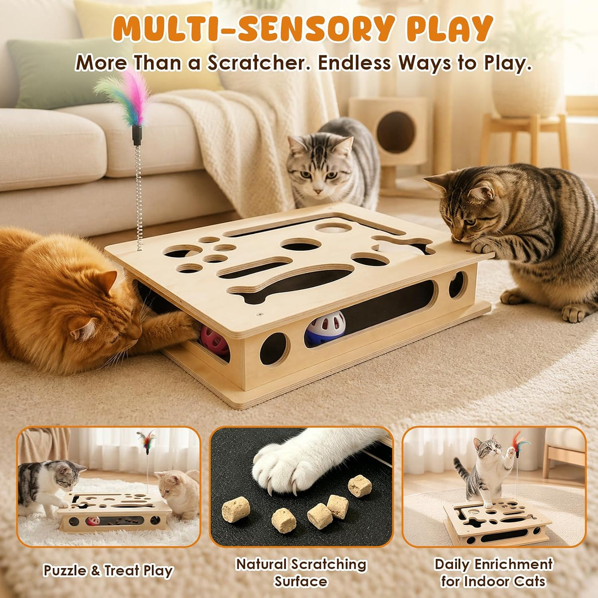 xiapia xl cat nail file box, 15.4 x showing dimensions