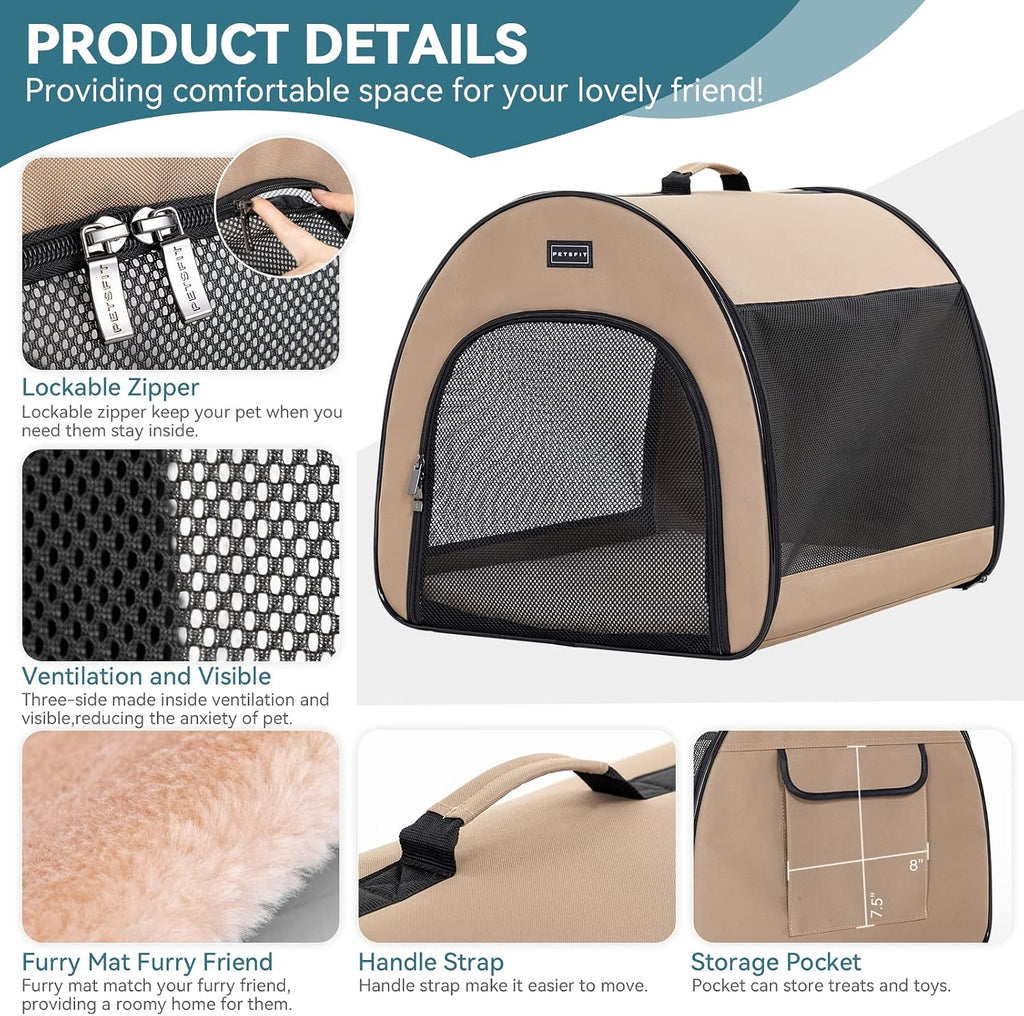 petsfit portable dog crate, travel dog crate, close-up detail