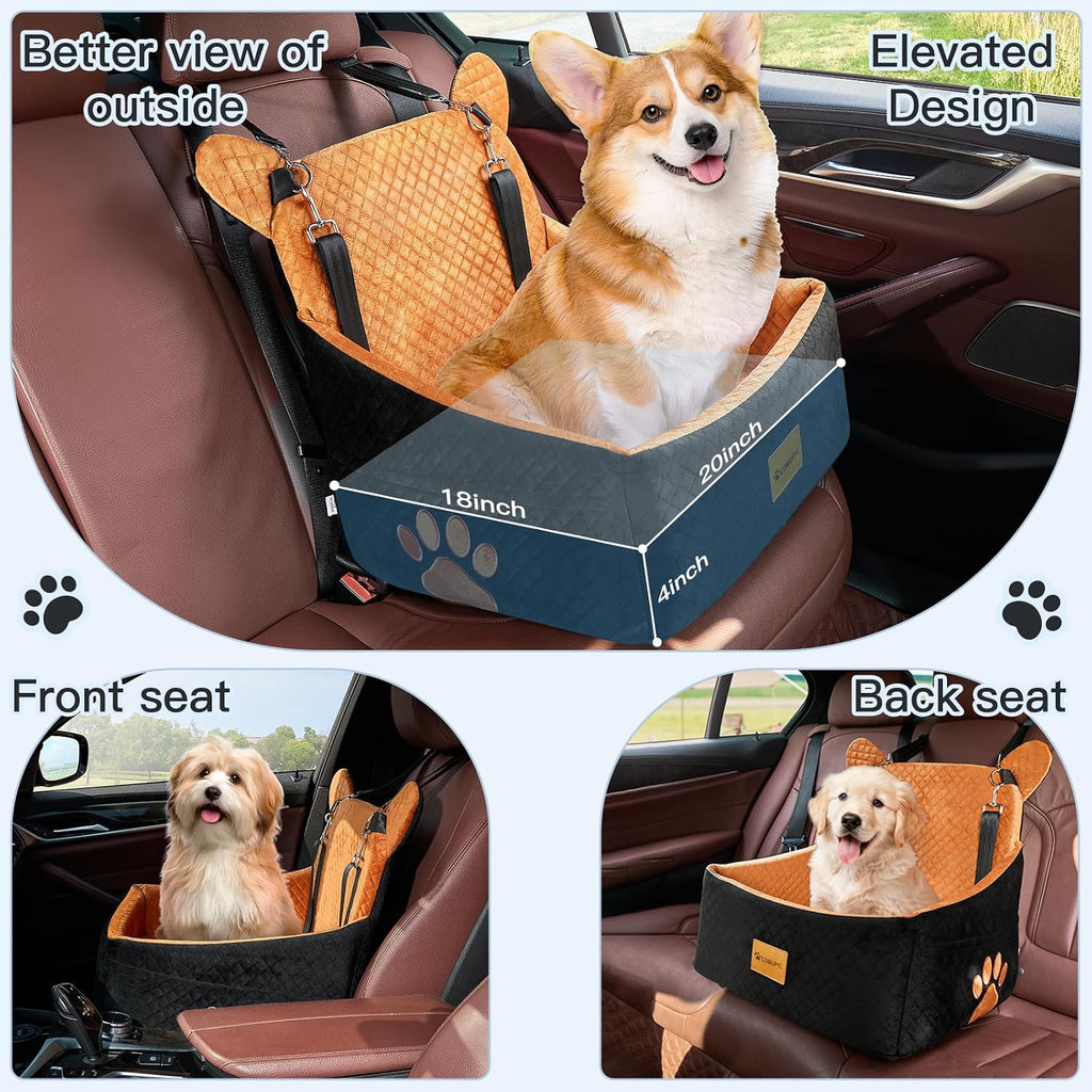 dog car seats for small/medium dogs up to shown in use