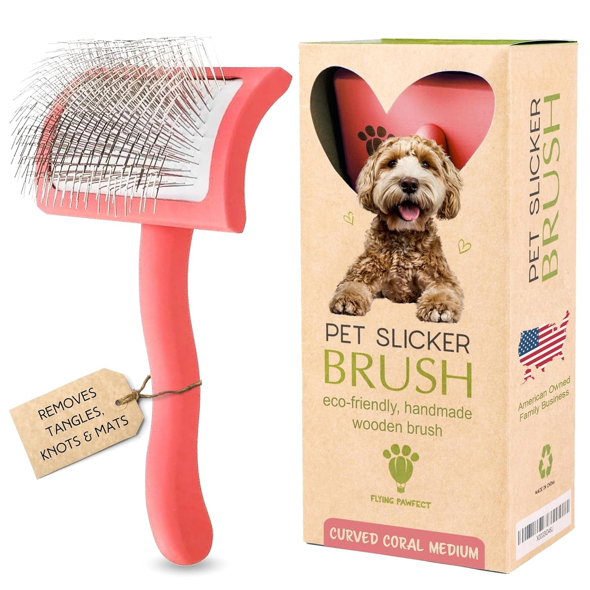 slicker brush for dogs - long pin for, main product view