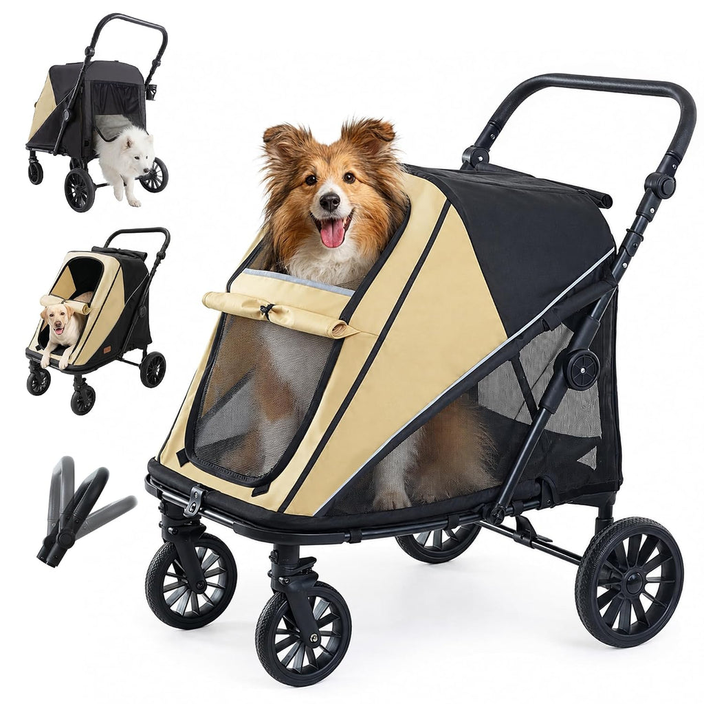 dog stroller for large & 2 dogs, one-click, main product view