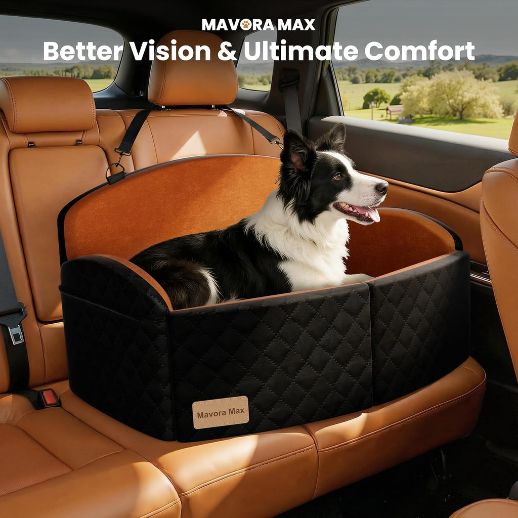 dog car seat for medium/large dogs, pet booster shown in use
