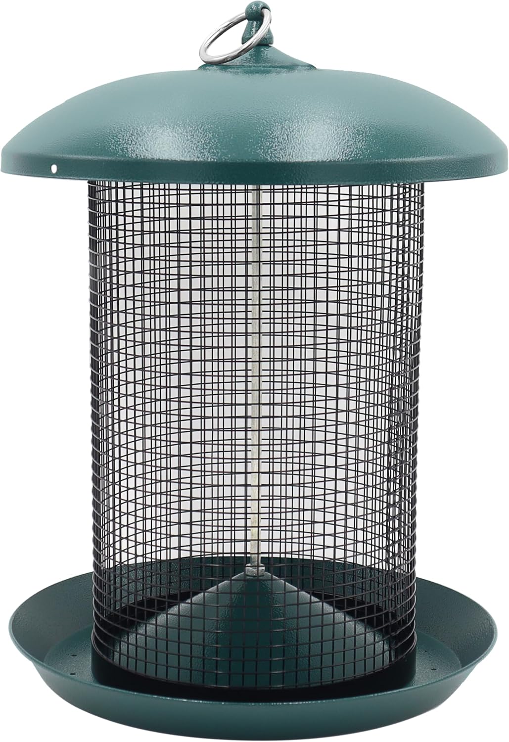 zenport z203010 hanging bird seed screen feeder, green, main product view