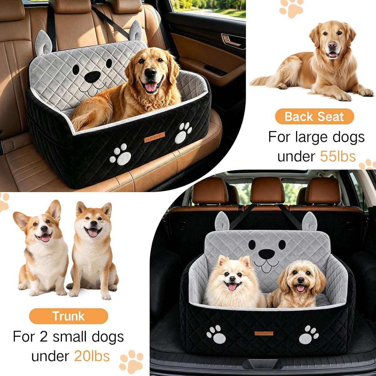 large dog car seat for dogs up to, close-up detail