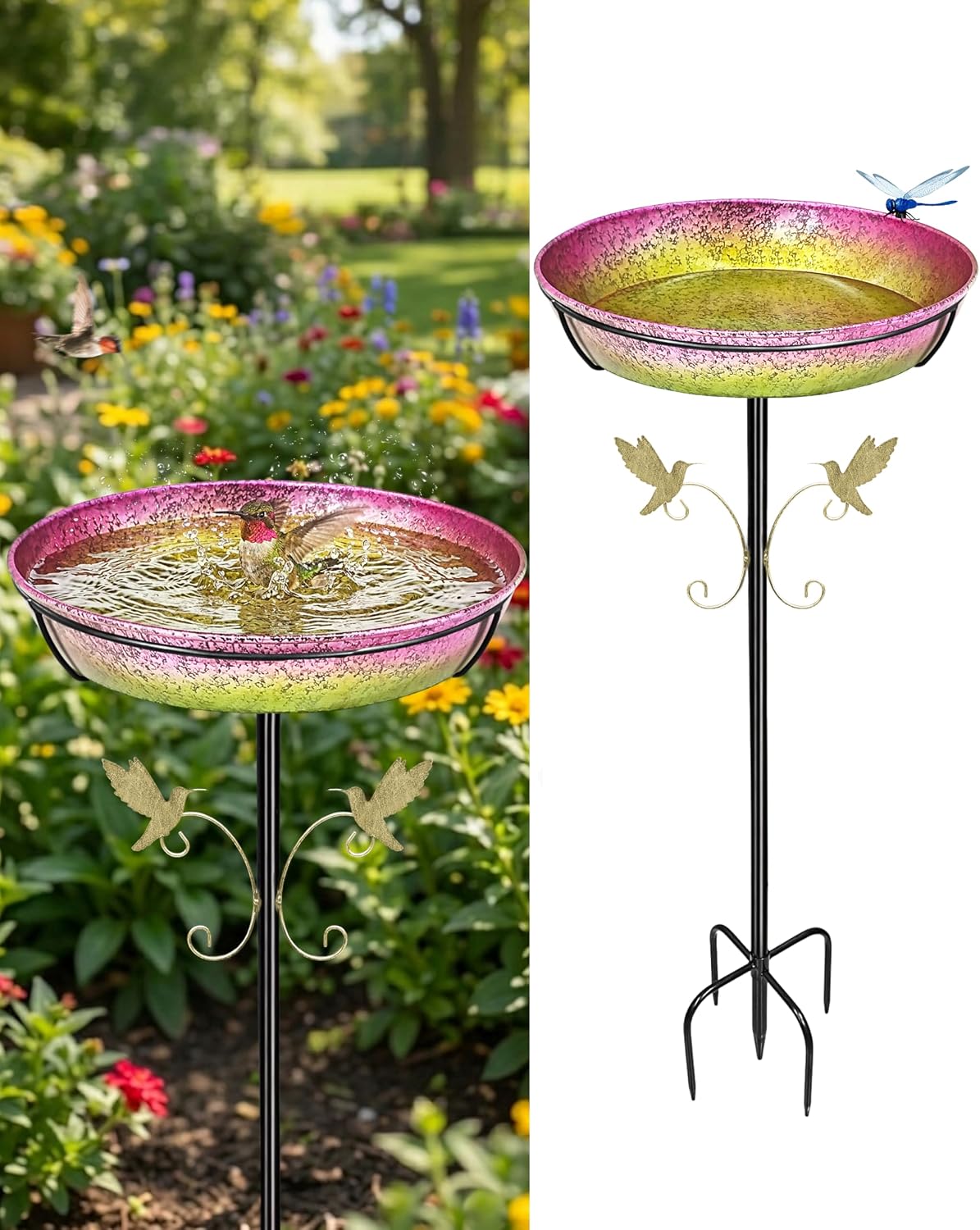 bird bath for outside standing metal birdbaths birdfeeder, main product view