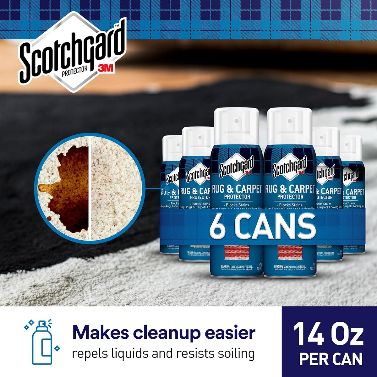 scotchgard carpet & upholstery protector spray, 14 oz shown in use