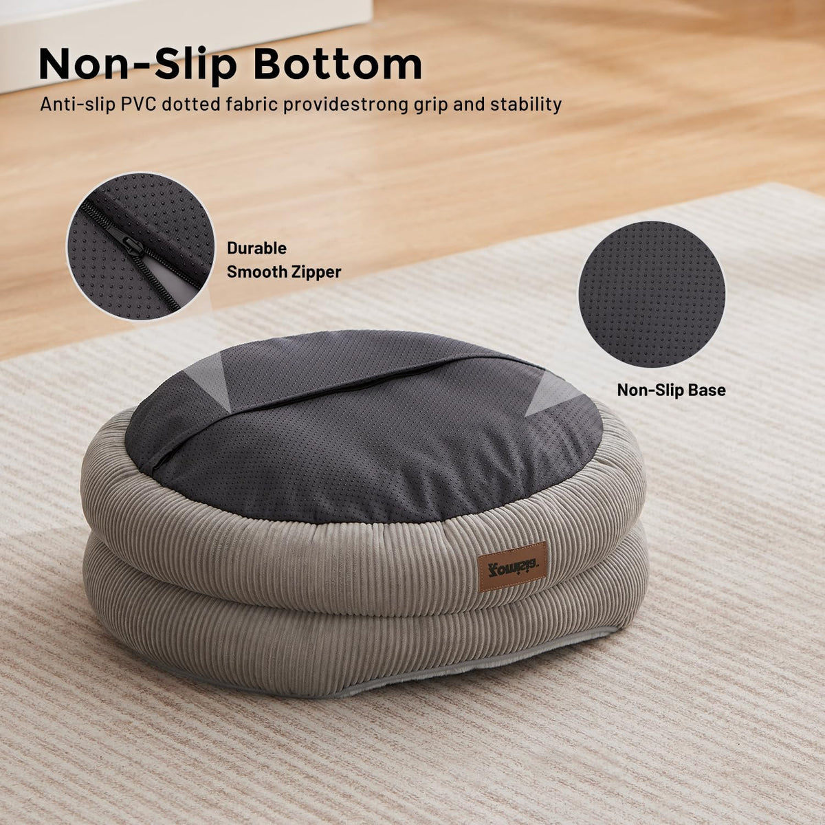 zomisla heated cat bed for indoor cats, 25, front angle view