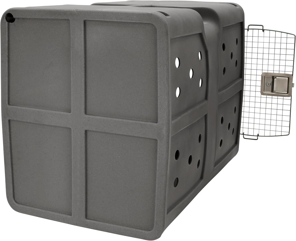 dakota283 g3 portable high-security framed dog kennel, dark showing dimensions