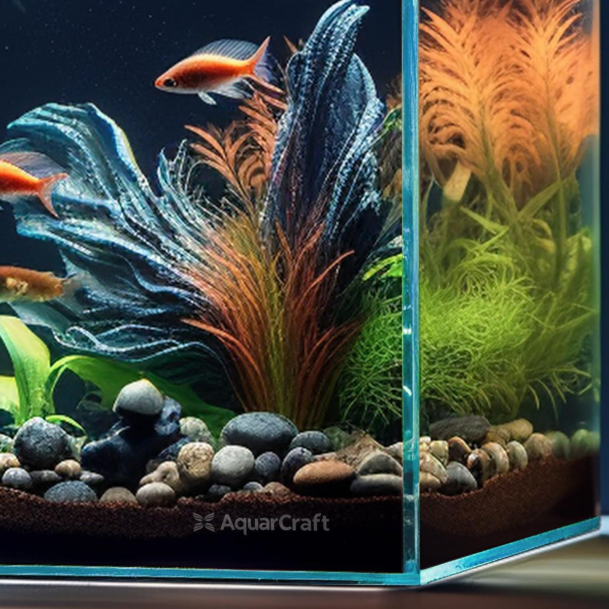 10 gallon rimless aquarium, ultra clear low iron showing dimensions