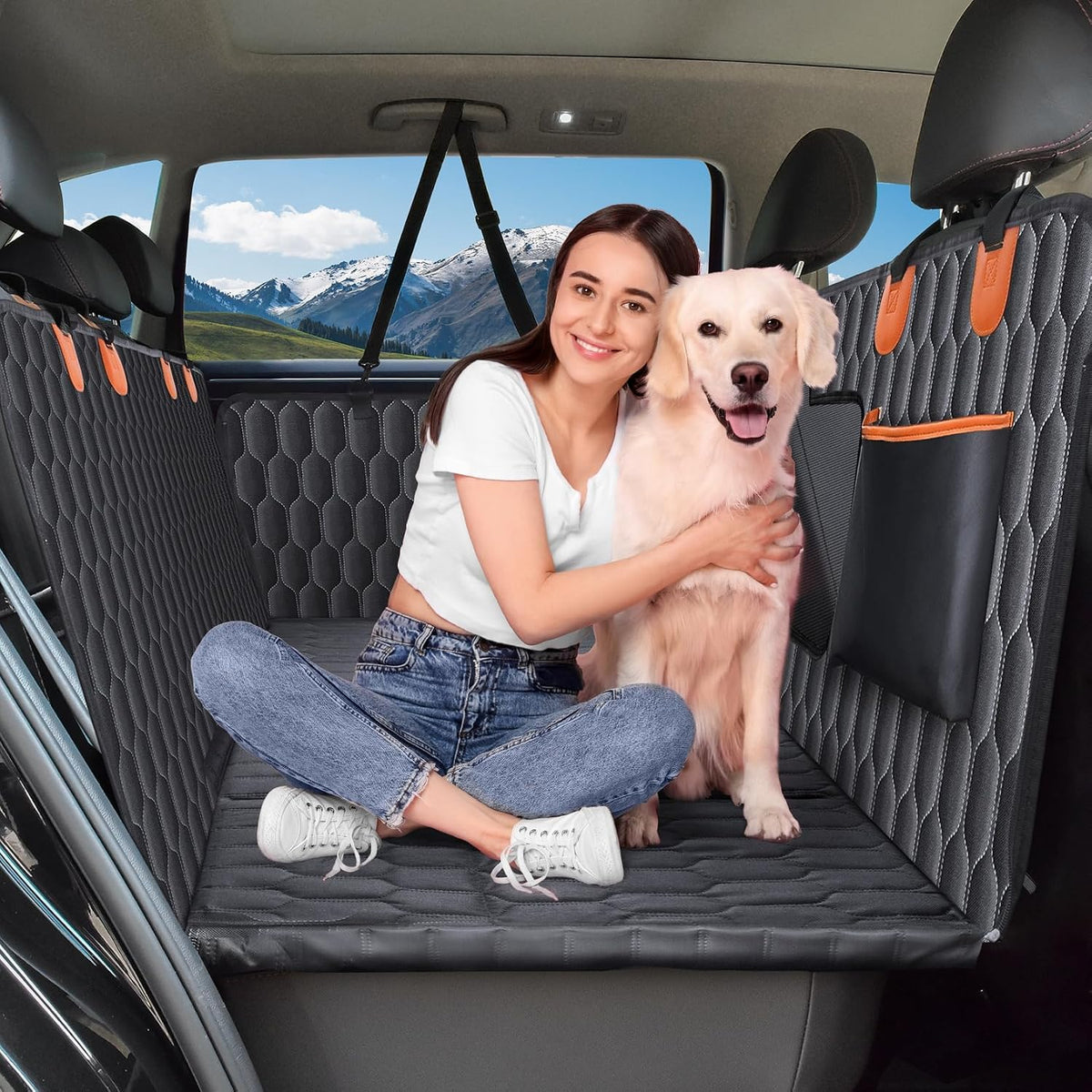 chumajor l back seat extender for dogs,hard bottom,waterproof,400, main product view