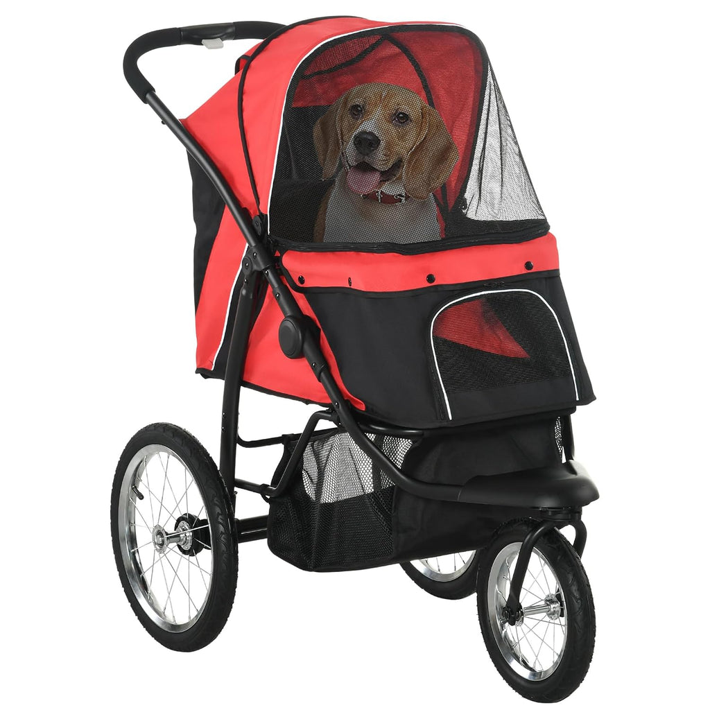 pawhut 3 wheels pet stroller for small and, main product view