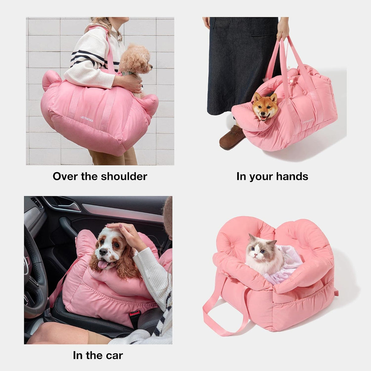 vetreska dog carrier dog car seat for small shown in use