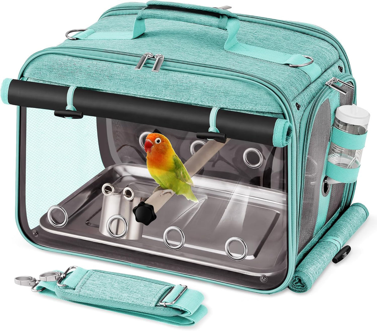 bird carrier airline approved, bird travel cage with, main product view