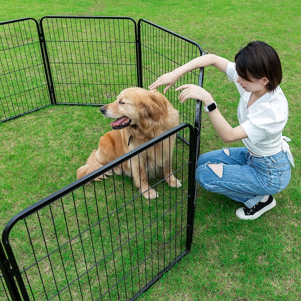 bestpet | dog playpen | 40", 24 panels shown in use
