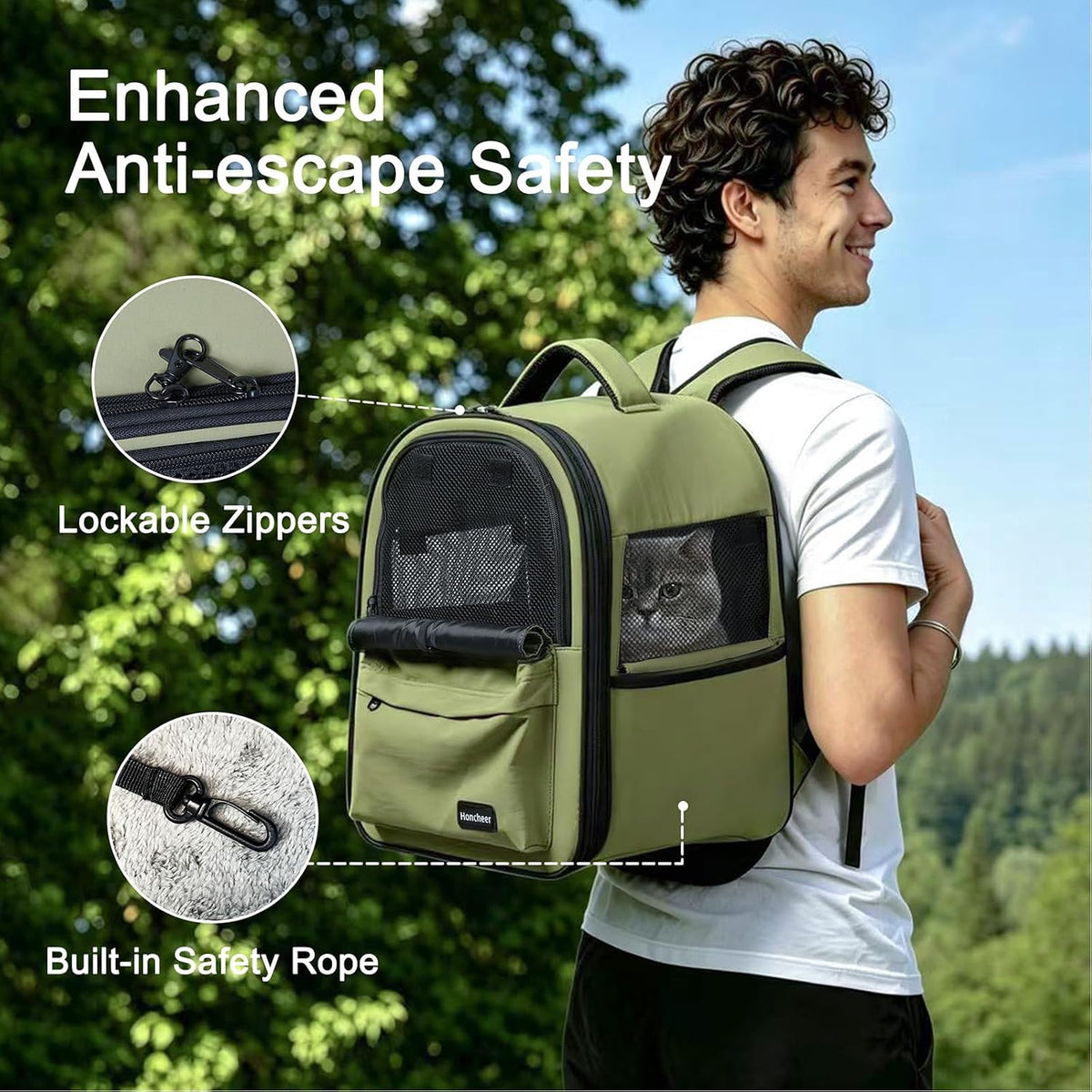 cat carrier dog backpack carrier with anti-collapse bottom, package contents