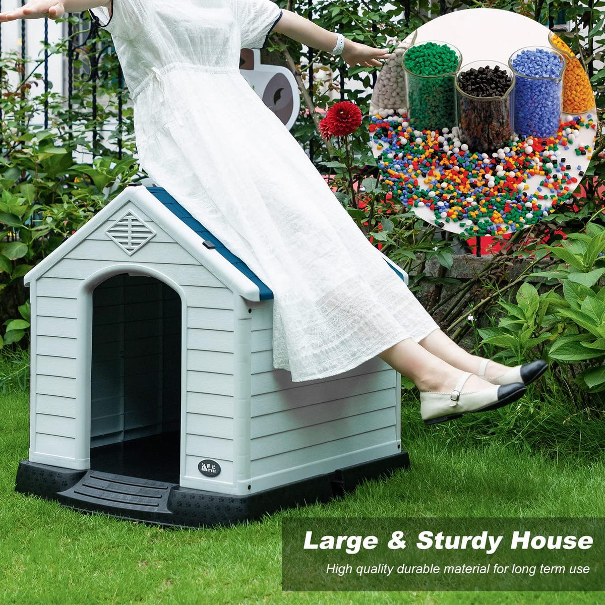 fdw | dog house | 28" l x showing dimensions