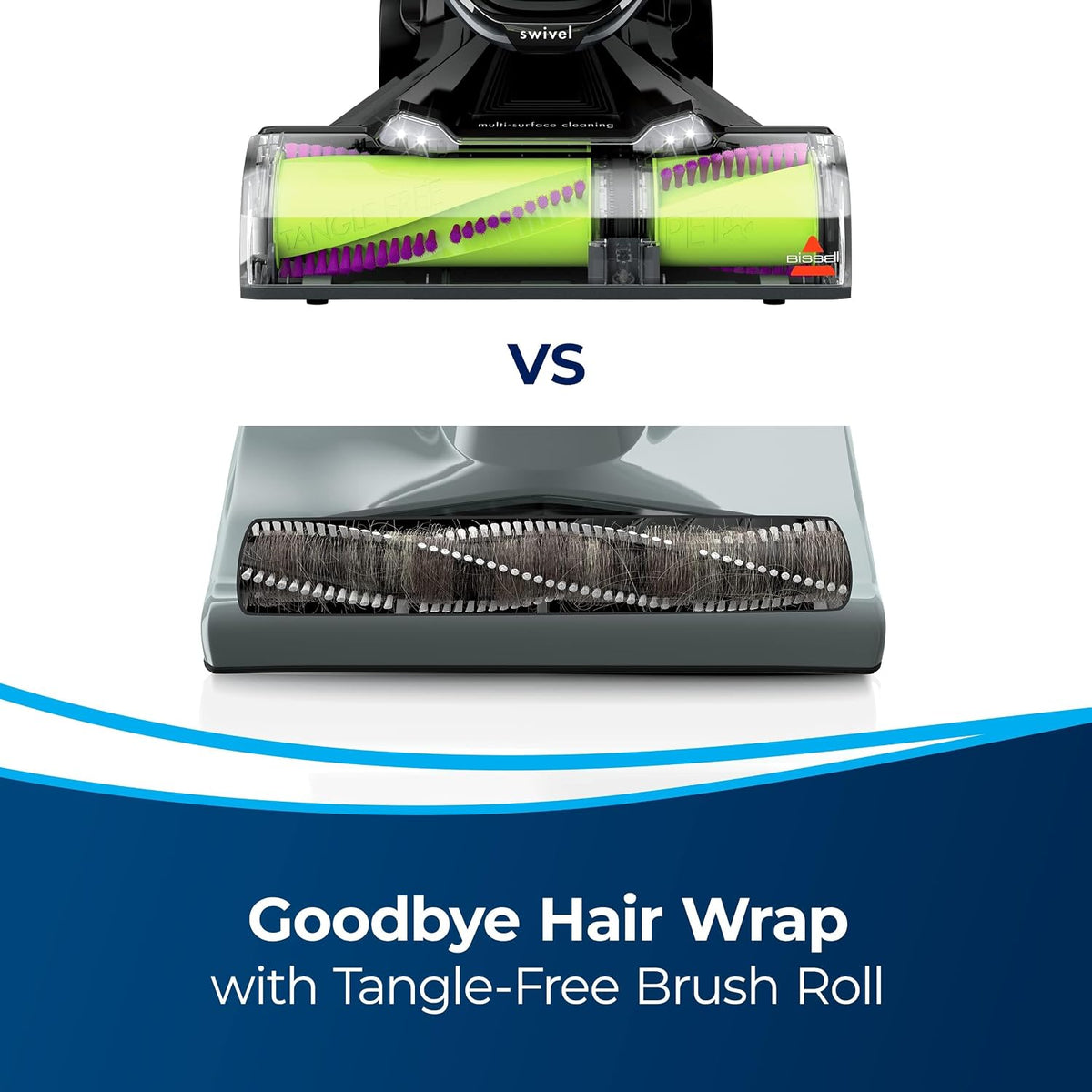 bissell 24613 pet hair eraser turbo plus lightweight, side view