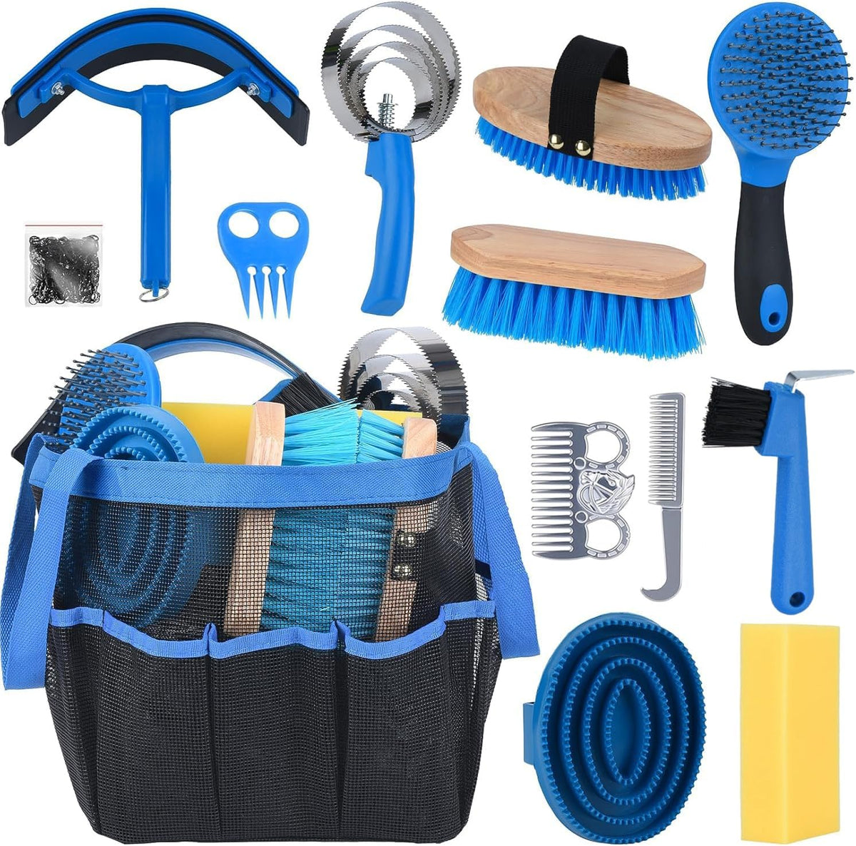 13 piece horse grooming kit, horse brushes for, main product view