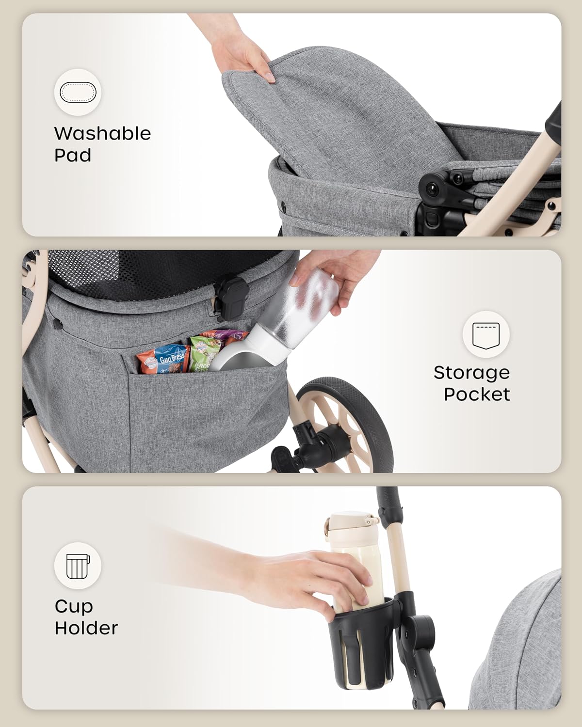dog stroller for 1/2 small dogs & medium on a desk or shelf