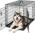 dumos 48 inch dog crate, puppy small medium, main product view