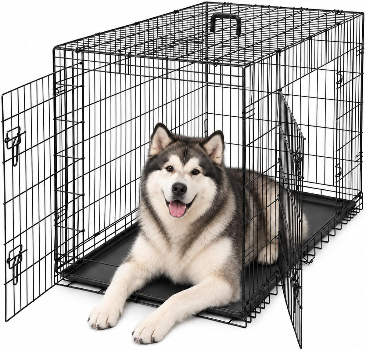 dumos 48 inch dog crate, puppy small medium, main product view