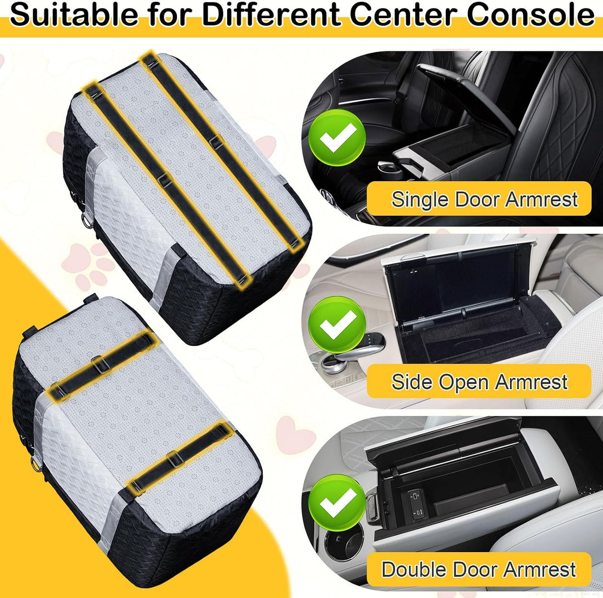 car seat for small dog, center console dog, close-up detail