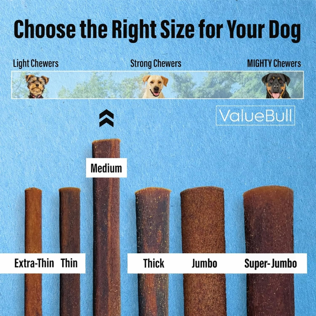 valuebull buffalo collagen sticks for dogs, 6 inch, close-up detail
