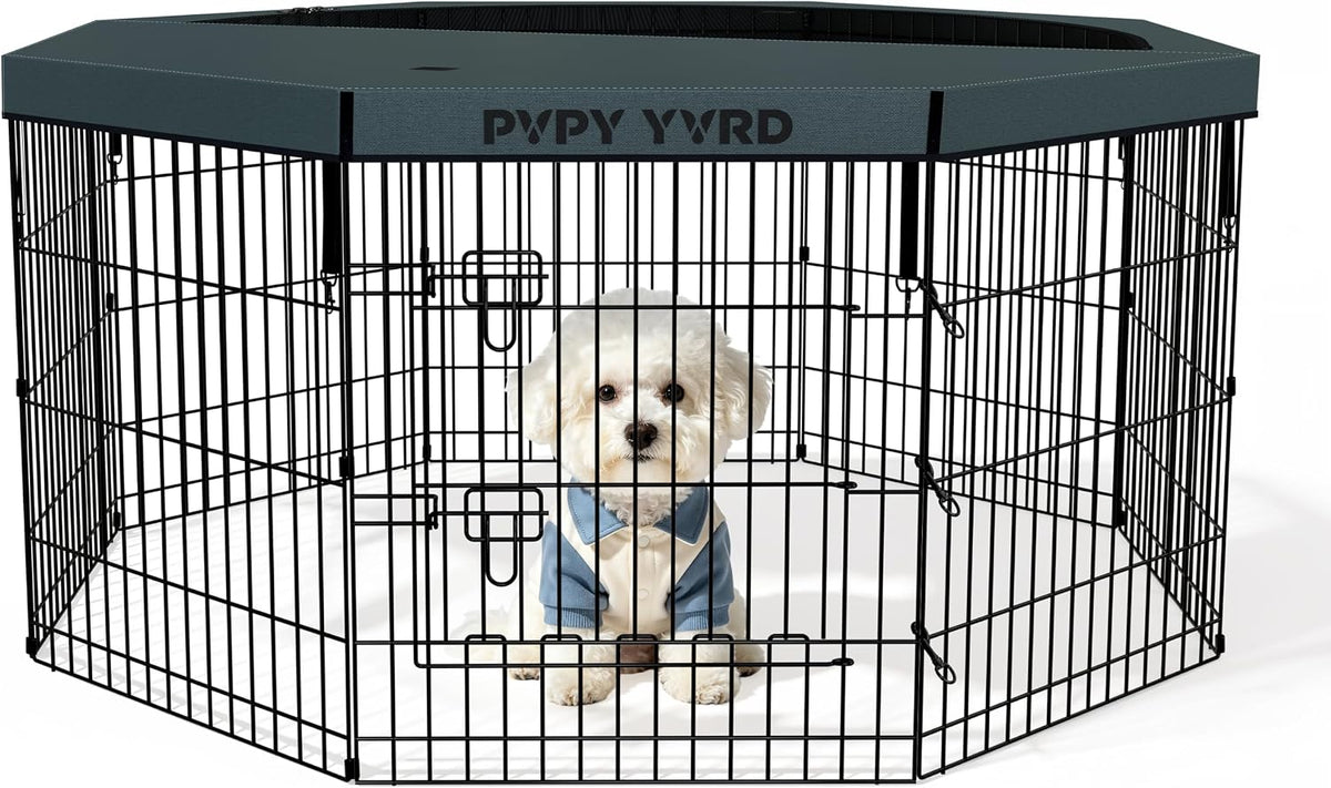 puppy playpen with top cover,dog pen foldable dog, main product view