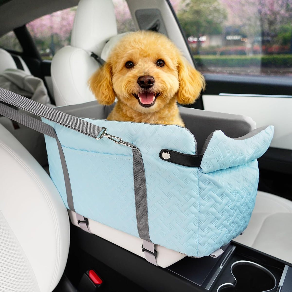 center console dog car seat for small dogs, main product view