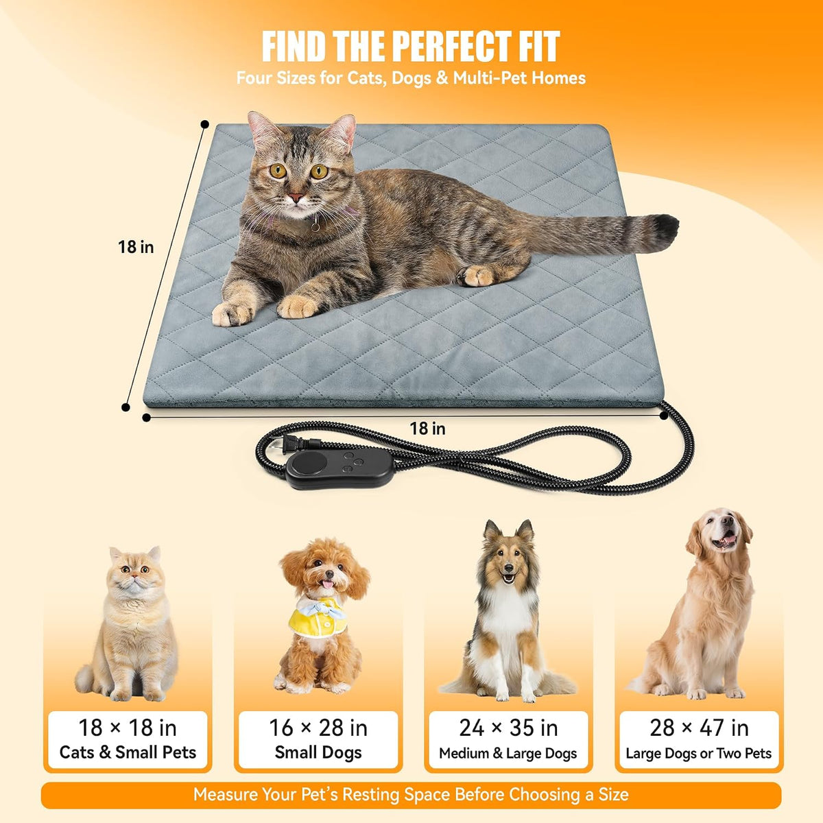 heated cat bed for pet/cats/dogs, cat heating pad on a desk or shelf