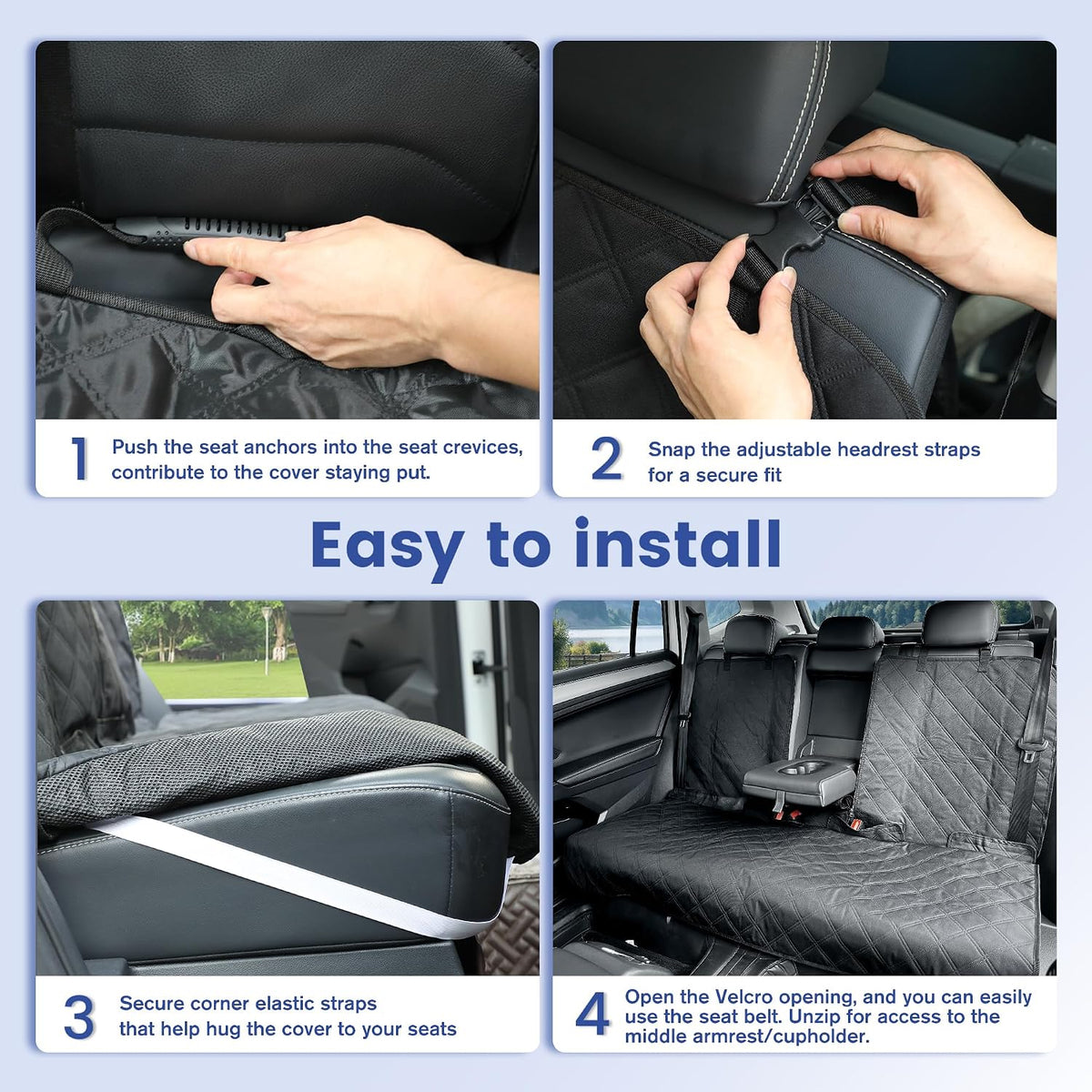allansing back seat cover for compact cars and on a desk or shelf