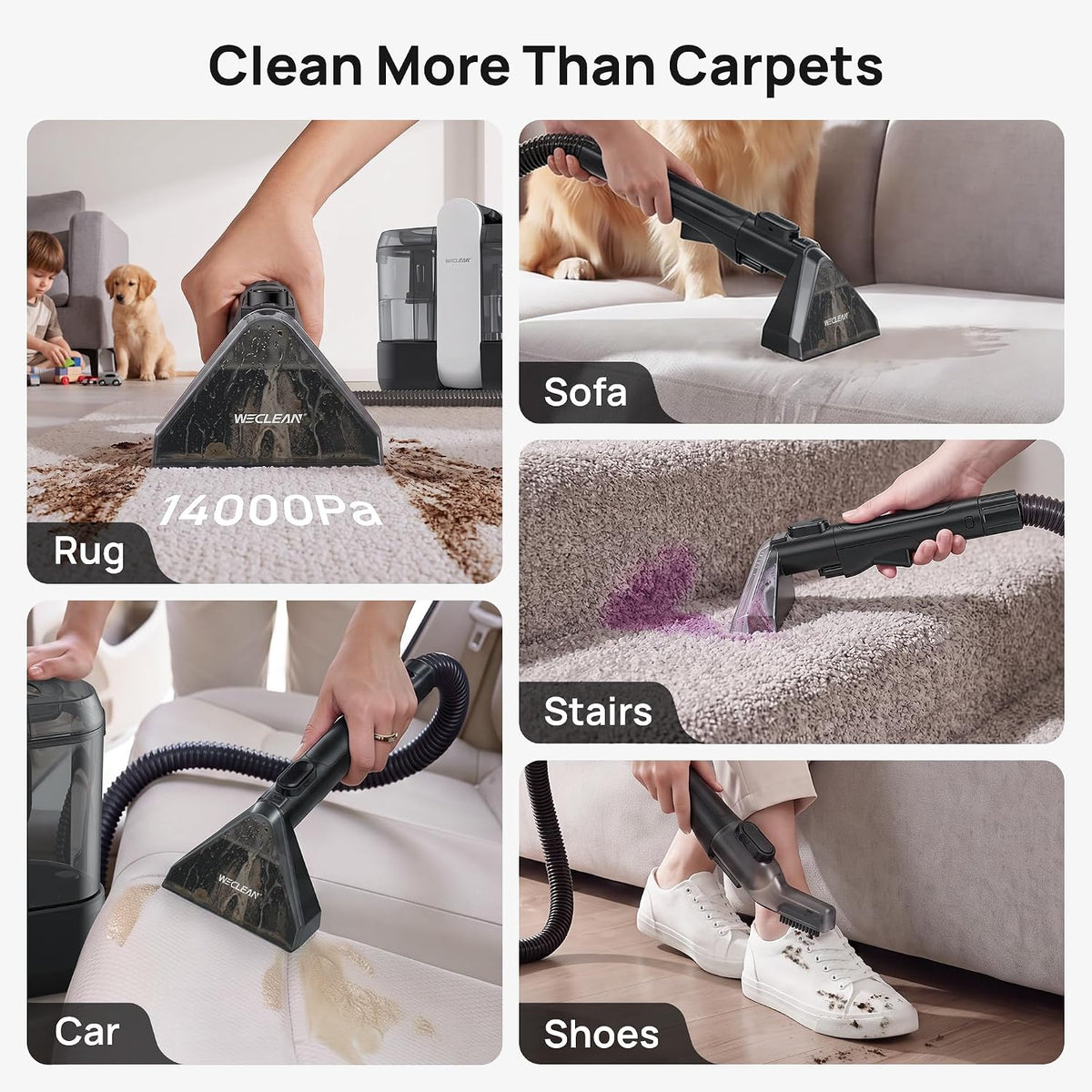 portable spot cleaner, carpet & upholstery cleaner for, side view