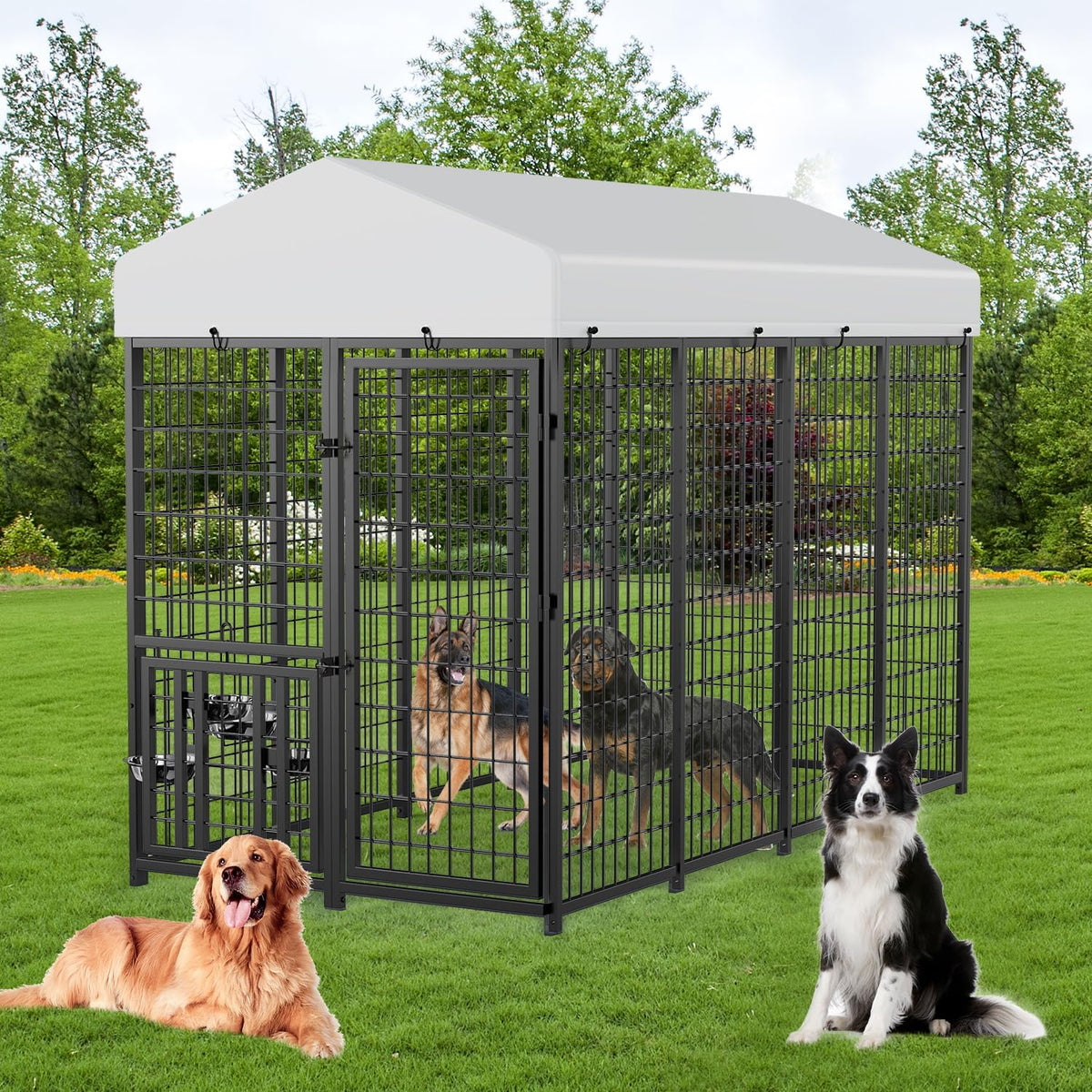 roomtec heavy duty outdoor dog kennel with rotating, main product view