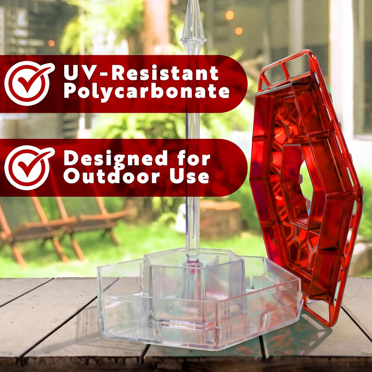 lil sweety hummingbird feeder for outdoors hanging, 12, side view