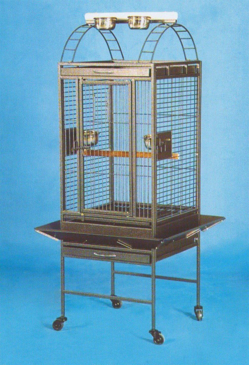 new parrot cockatiel bird wrought iron cage open, main product view