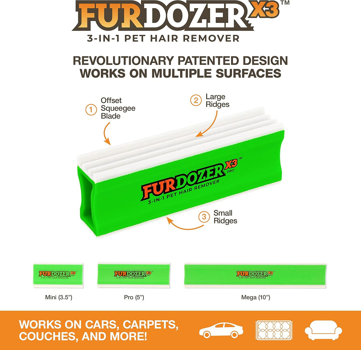 furdozer pet hair remover & auto detailing tools, close-up detail